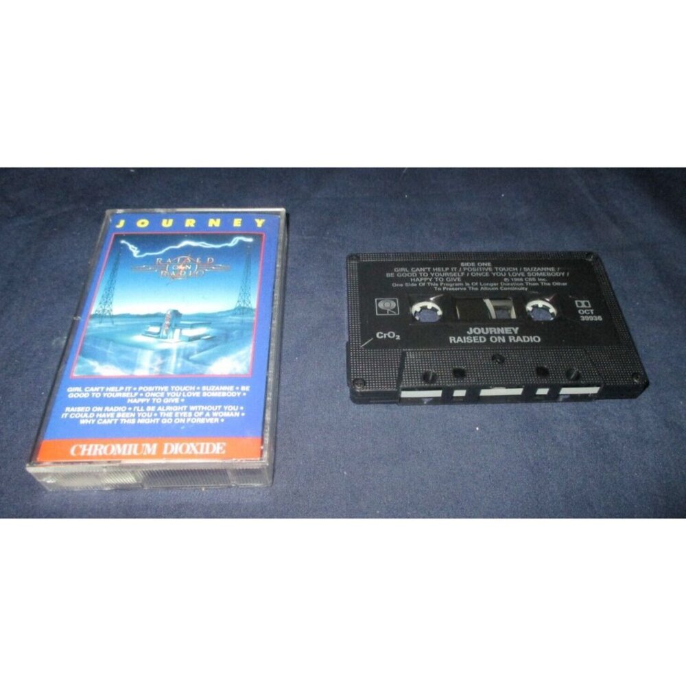Journey - Raised On Radio on cassette (CBS Records, Canada, 1986)